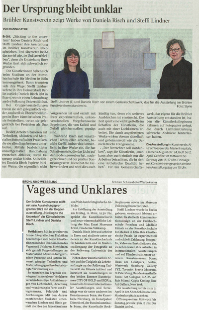 Pressespiegel BKV Ausstellung Risch-Lindner - Zum Lesen bitte anklicken!