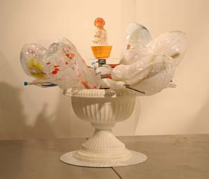 Glascollage von NikoPol; ©NikoPol/Brühler Kunstverein