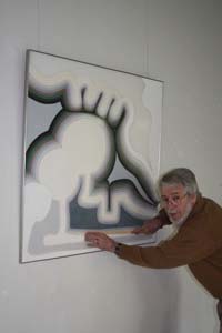 Bild aus der Pressekonferenz zur Ausstellung R.A. Scholl im Brühler Kunstverein